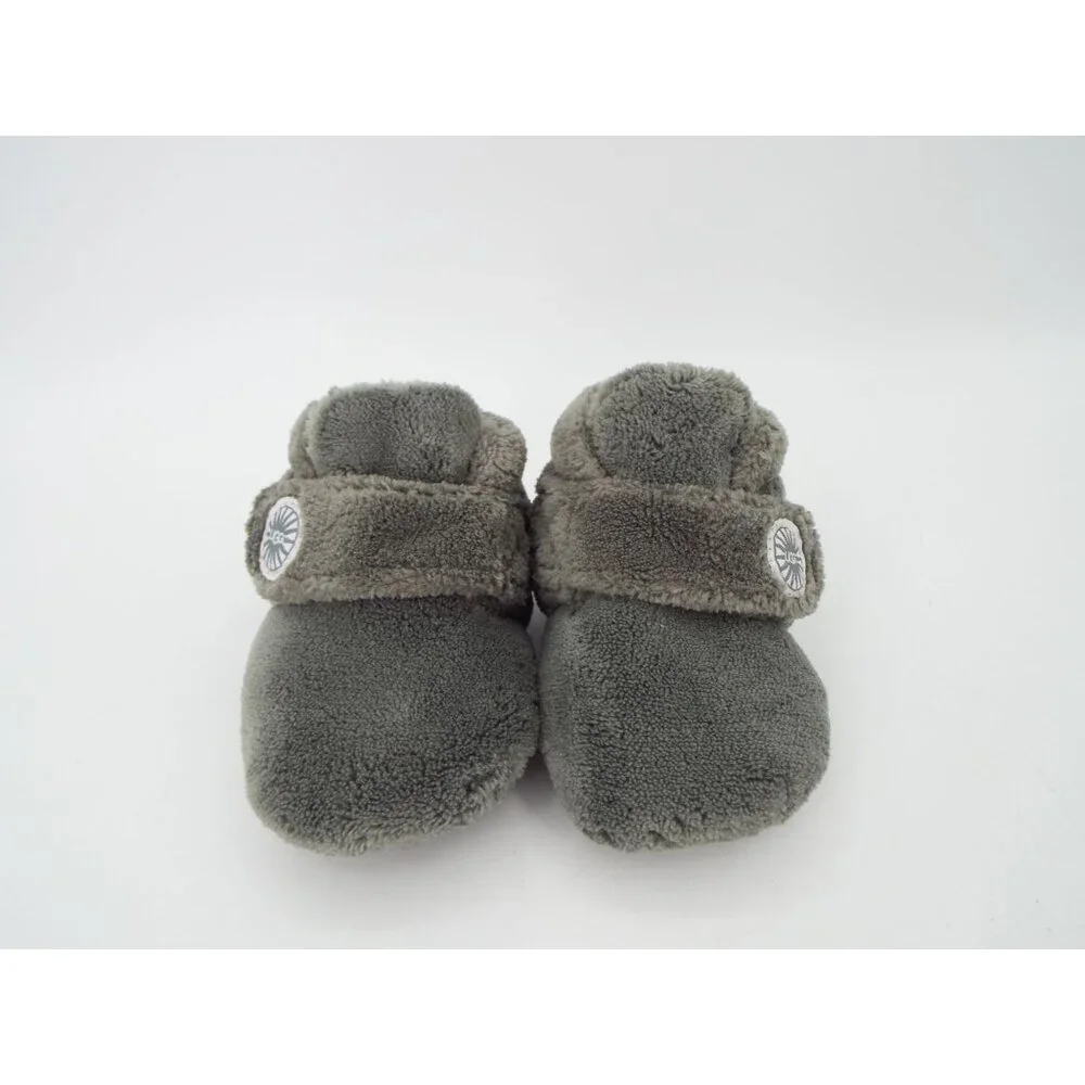 UGG Infant Gray Fleece Slippers Booties Size 2/3